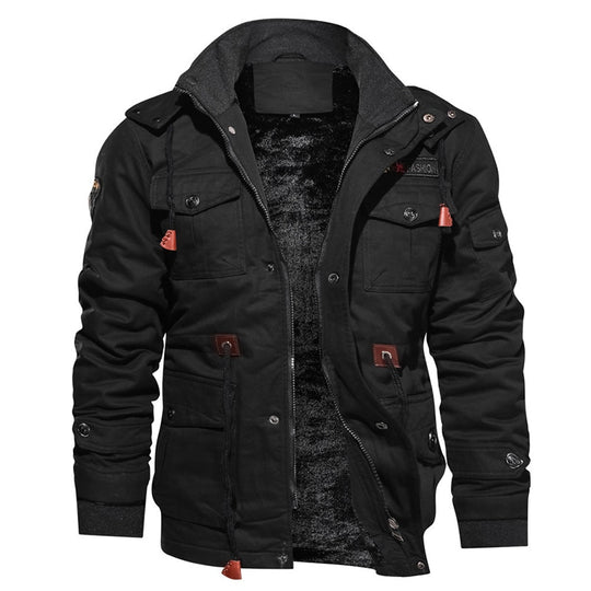 Andrés - Chaqueta de hombre con forro térmico y múltiples bolsillos