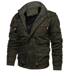 Andrés - Chaqueta de hombre con forro térmico y múltiples bolsillos