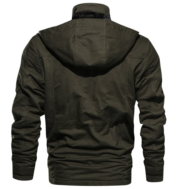 Andrés - Chaqueta de hombre con forro térmico y múltiples bolsillos
