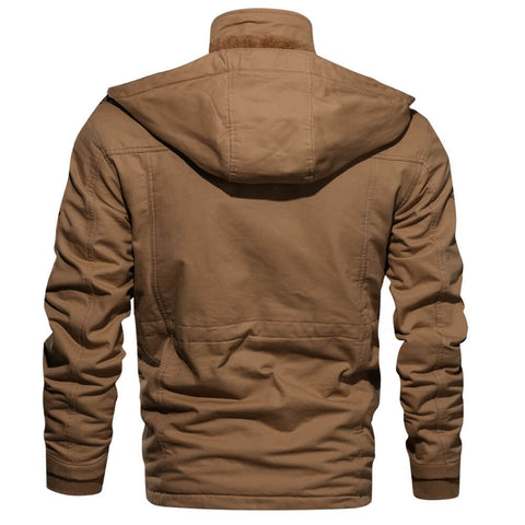 Andrés - Chaqueta de hombre con forro térmico y múltiples bolsillos