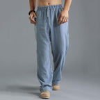 Ethan - Pantalones informales de lino con cordón