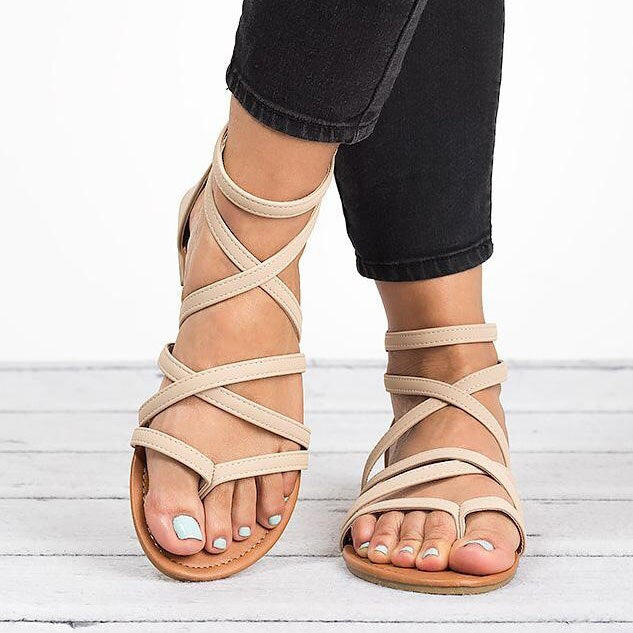 Yuliana - Sandalias planas gladiadoras