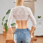 Sabrina - Blusa corta de encaje