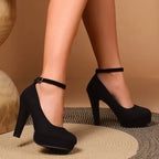 Sofía - Zapatos de mujer con tacón alto y pulsera al tobillo