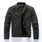 Álvaro - Chaqueta biker para hombre con cremalleras