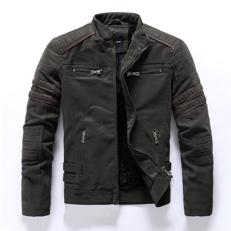 Álvaro - Chaqueta biker para hombre con cremalleras