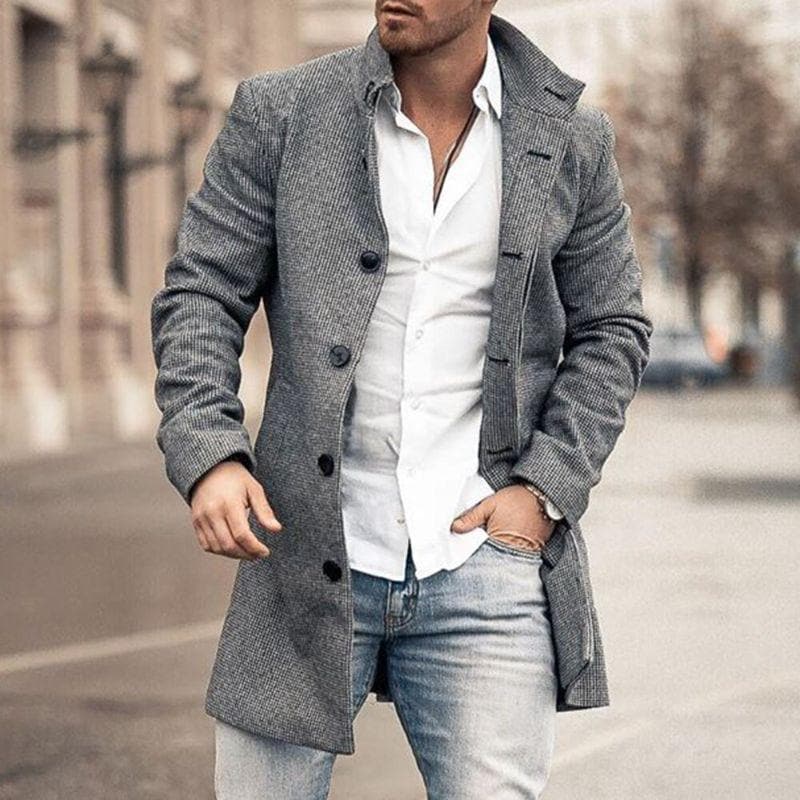 Martín – Abrigo Largo de Estilo Urbano para Hombre
