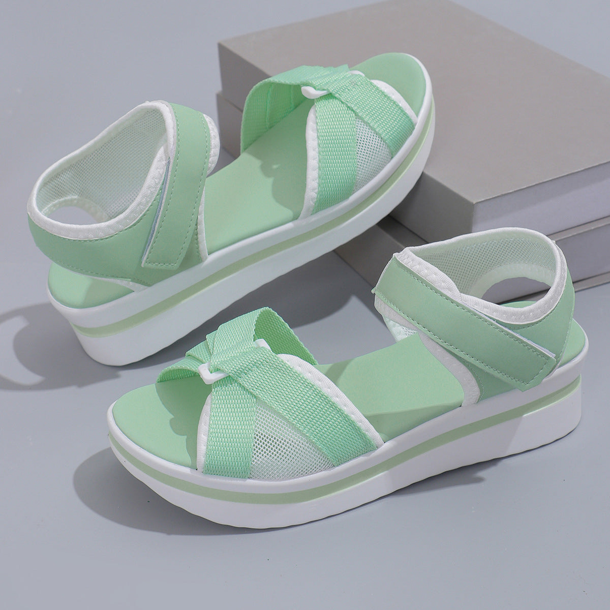 Jade - Sandalias deportivas de plataforma con velcro