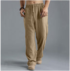 Ethan - Pantalones informales de lino con cordón