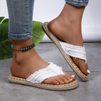 Bella - Sandalias con tiras deshilachadas