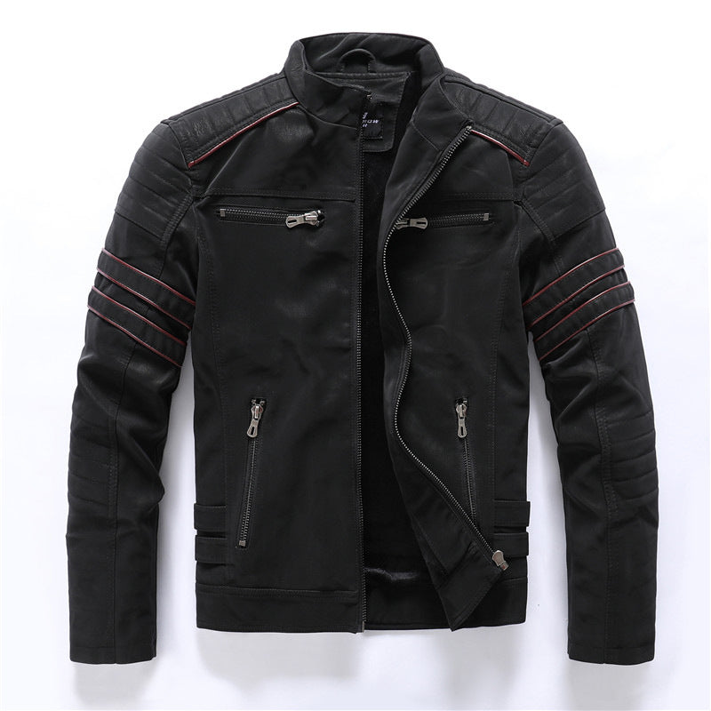 Álvaro - Chaqueta biker para hombre con cremalleras