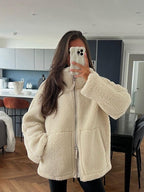 Laura - Chaqueta de poliéster sherpa