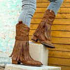Yselda - Botas western flecos mujer