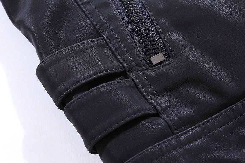 Álvaro - Chaqueta biker para hombre con cremalleras