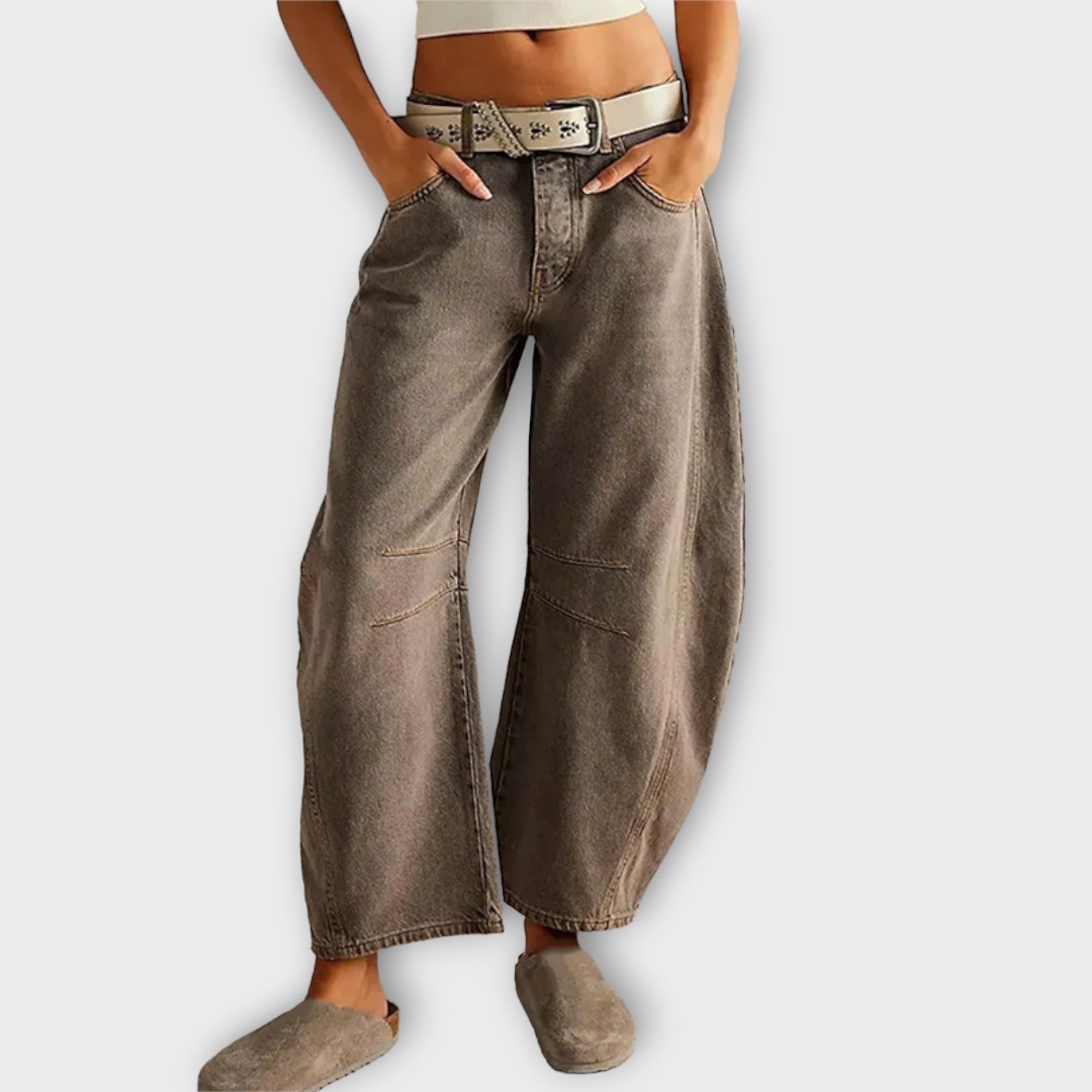 Lucía – Jeans de Corte Ancho de Estilo Retro para Mujer