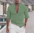 Lester - Camisa de lino de manga larga