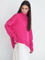 Carlota - Jersey de cuello alto oversize de lana