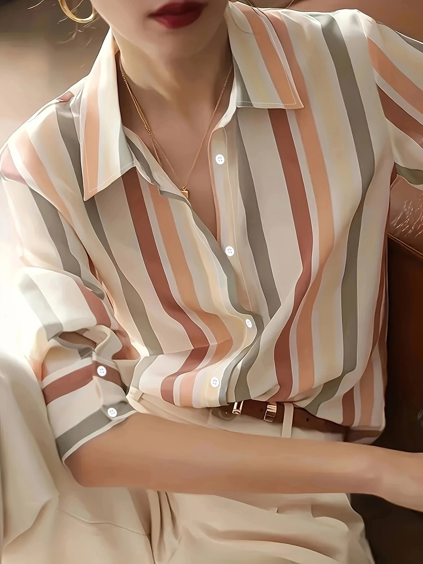 Delfina - Blusa de rayas fluida