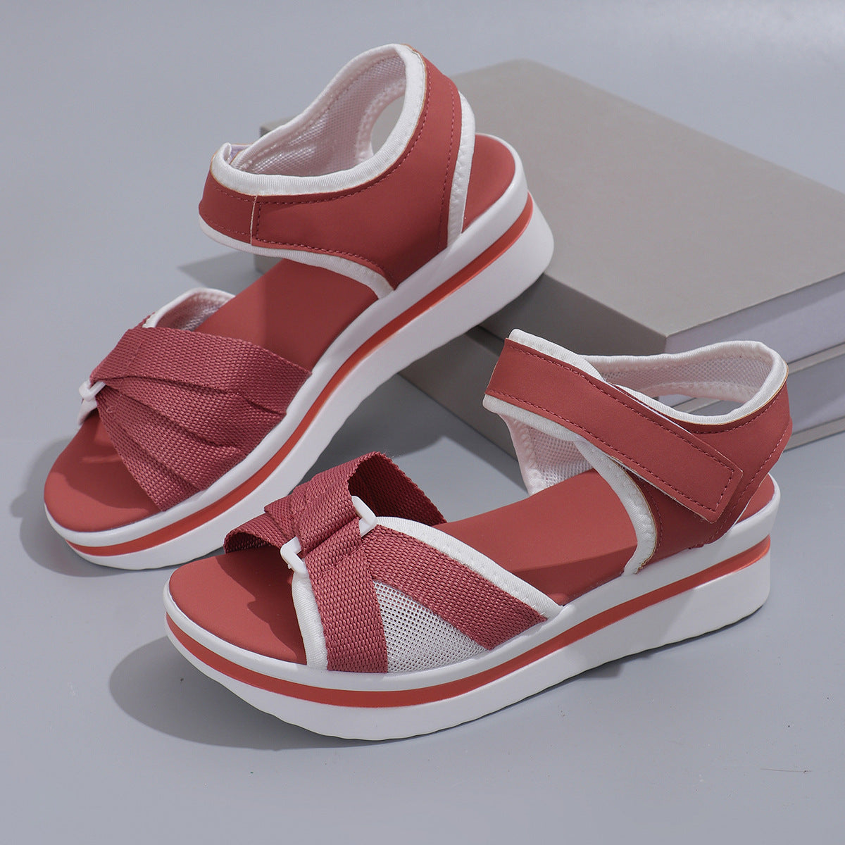 Jade - Sandalias deportivas de plataforma con velcro