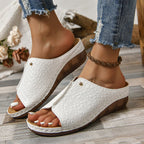 Ivy - Sandalias de cuña metalizadas