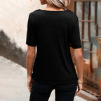 Deanna - Blusa con cuello drapeado