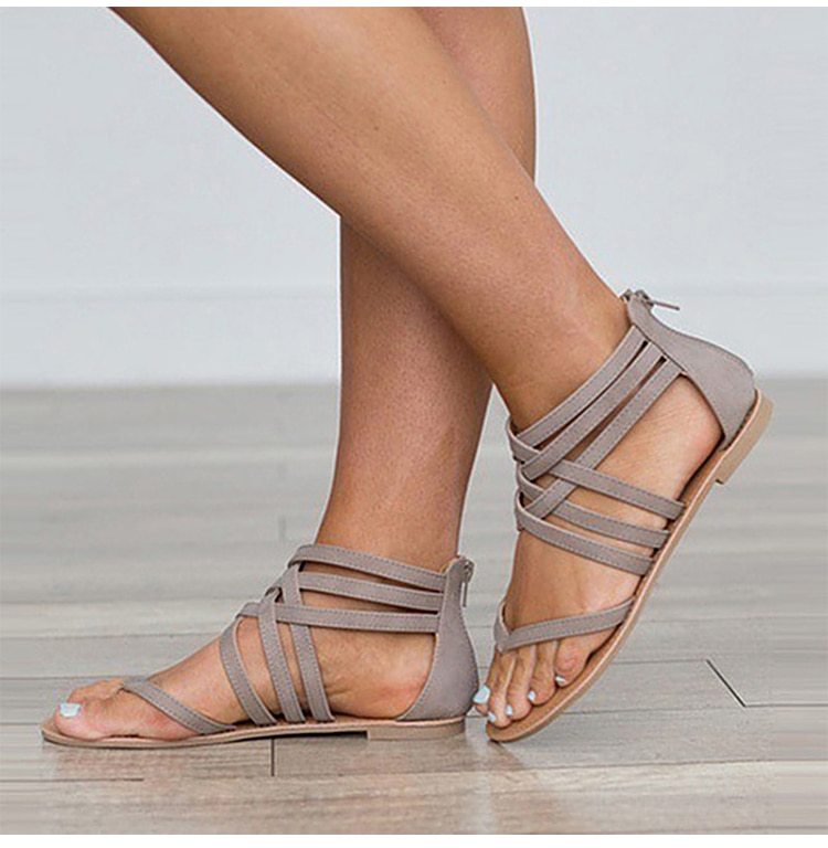 Yuliana - Sandalias planas gladiadoras