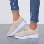 Loida - Zapatillas de punto con cordones