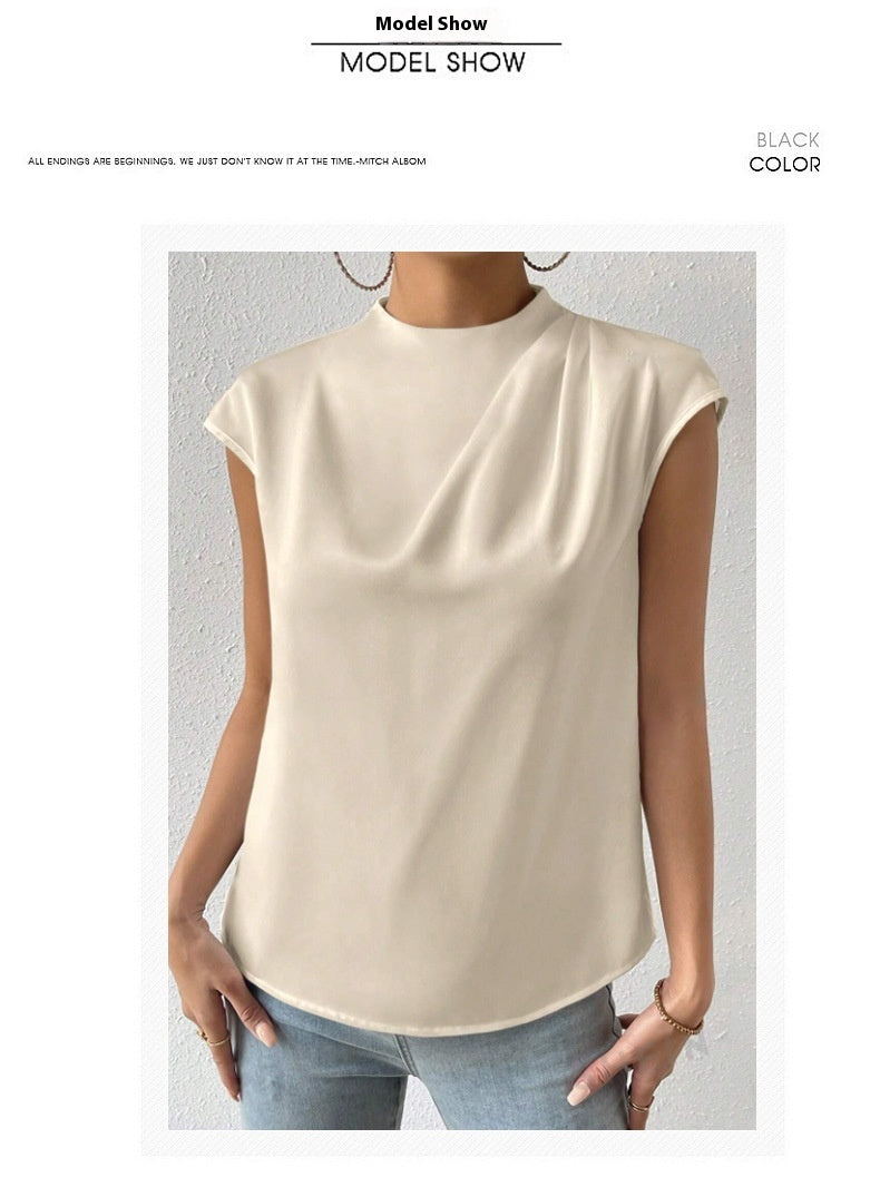 Silvana - Blusa satinada sin mangas