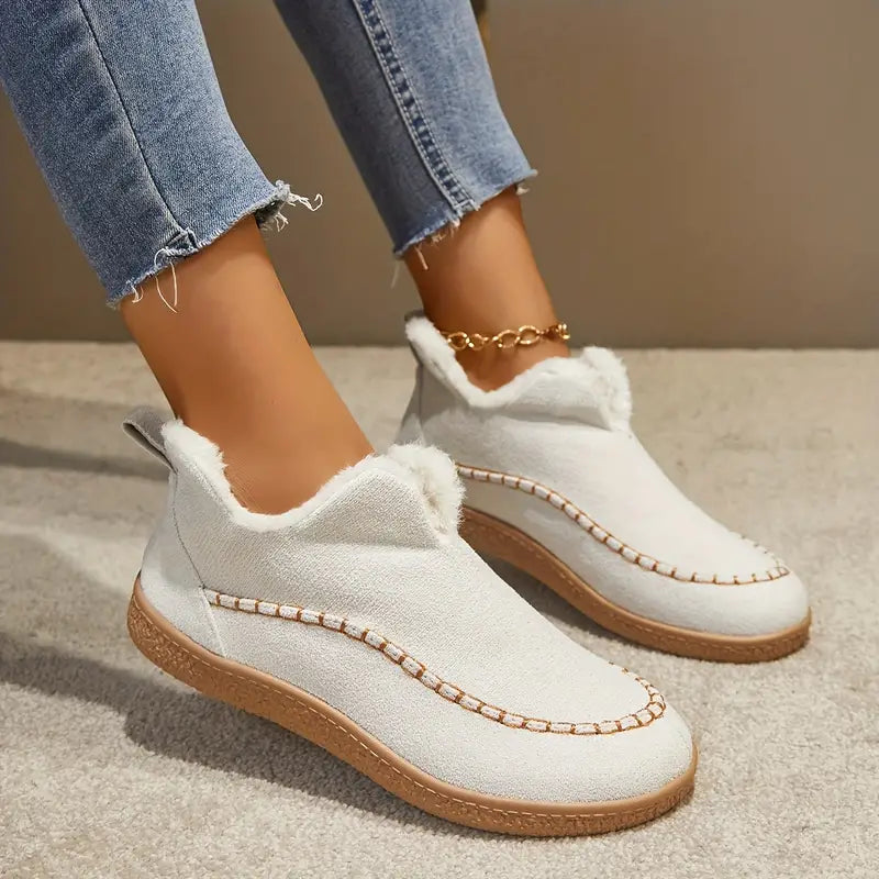 Laura - Zapatos casual mujer forrados con borreguito invierno