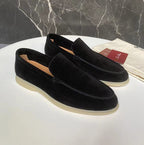 Samuel - Mocasín casual de ante con suela blanca