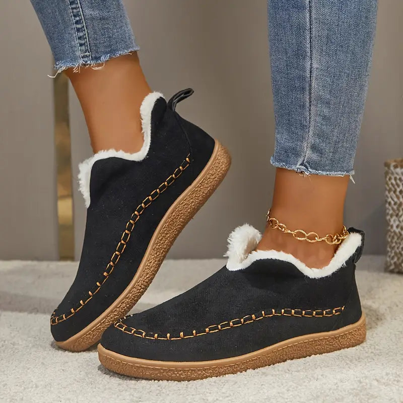 Laura - Zapatos casual mujer forrados con borreguito invierno