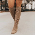 Carmela - Botas altas de ante con tacón