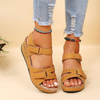 Marta - Sandalias con plataforma y velcro
