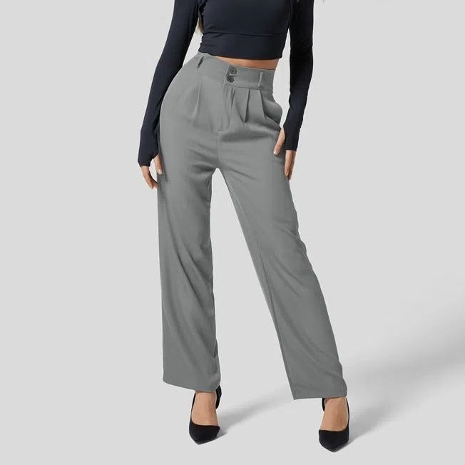 Clara - Pantalón plisado de talle alto