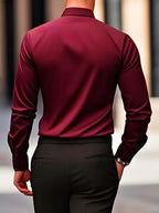 Gabriel - Camisa de hombre manga larga con corte slim fit