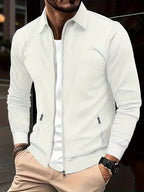 Gabriel - Chaqueta de hombre con cremallera y cuello camisero