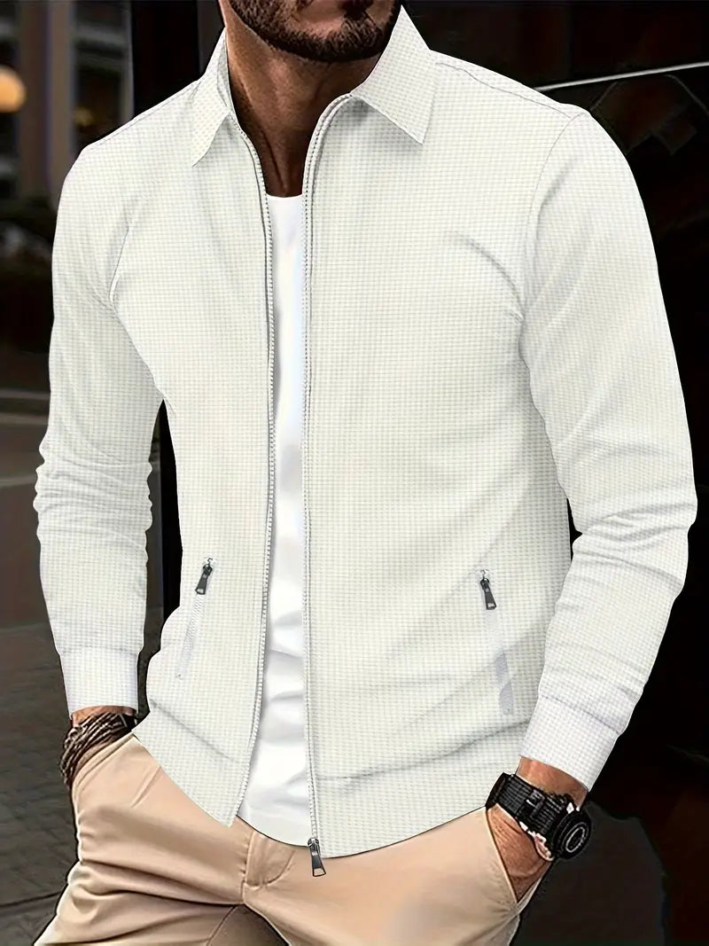 Gabriel - Chaqueta de hombre con cremallera y cuello camisero