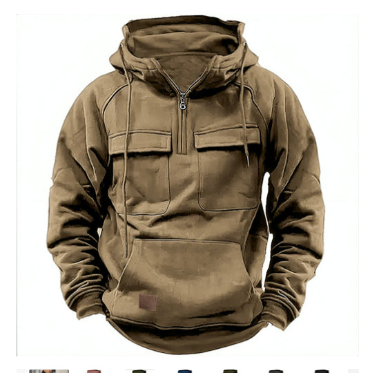 Diego - Sudadera con capucha y bolsillos frontales para hombre