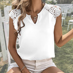 Valeria - Blusa con encaje floral