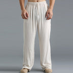 Ethan - Pantalones informales de lino con cordón