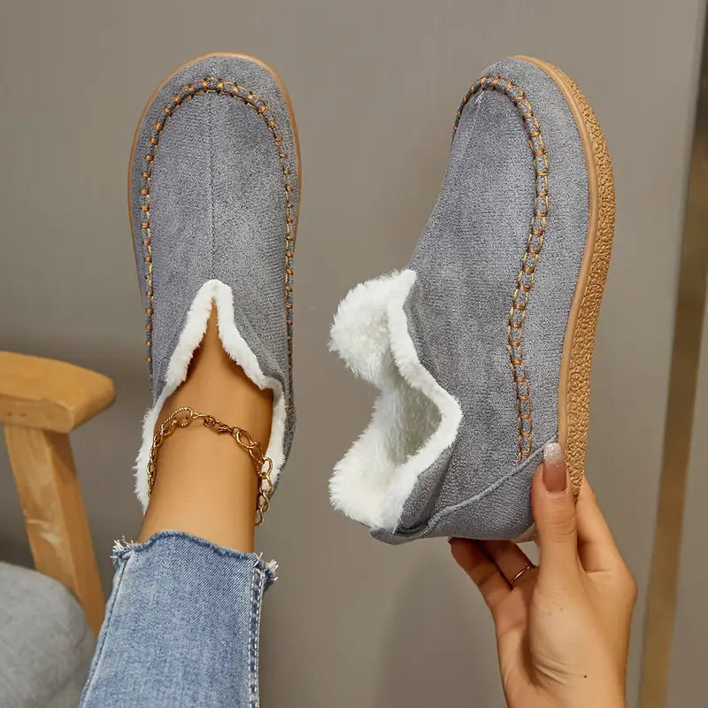 Laura - Zapatos casual mujer forrados con borreguito invierno