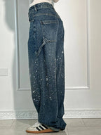 Noa – Jeans Anchos con Brillos para Mujer