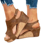 Mariela - Sandalias de verano con cuña y diseño abierto