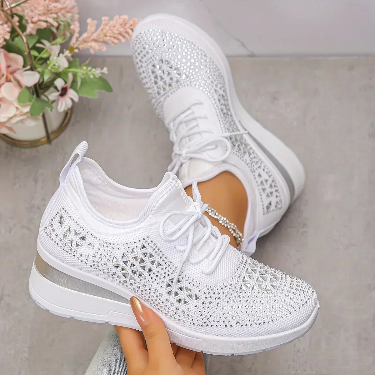 Clara - Zapatillas deportivas de mujer transpirables con plataforma