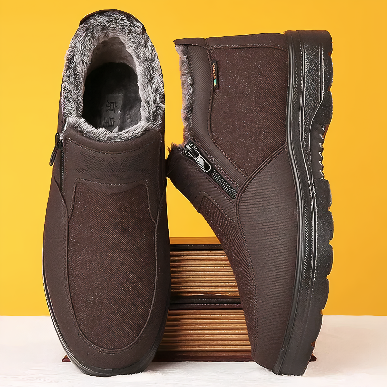 Diego - Zapatos hombre forrados con interior de peluche