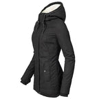 Isabela - Chaqueta acolchada con capucha y forro de borrego mujer