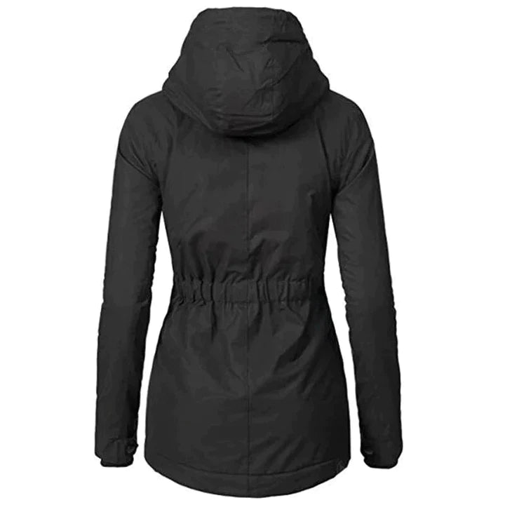 Isabela - Chaqueta acolchada con capucha y forro de borrego mujer