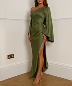 Fluer | Elegante vestido de noche largo en verde