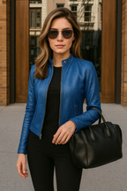 Silvia | Chaqueta de cuero trendy para mujeres