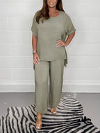 Daniela - Conjunto de mujer con blusa holgada y pantalón